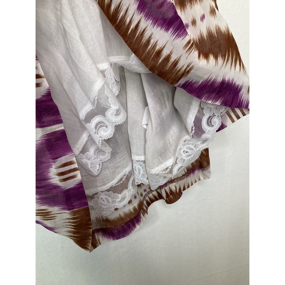 Trina Turk Ikat Geometric Print Halter Women's Cotton Dress Size 6 - Picture 5 of 10